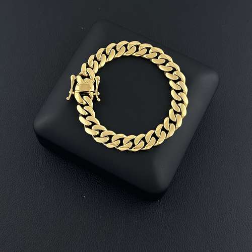 One piece 18K Gold plated Cuban Link Chain Bracelet