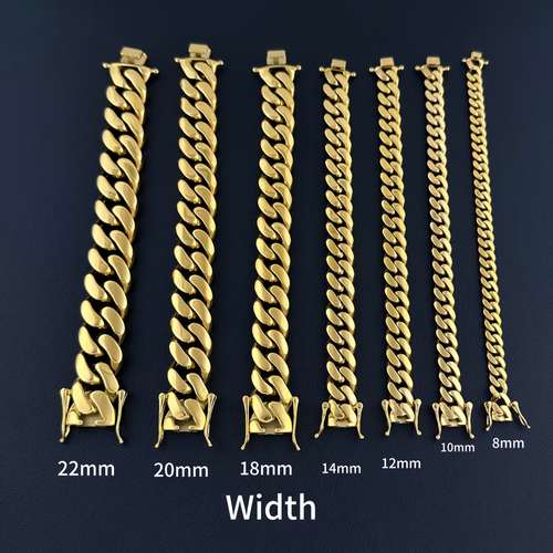 One piece 18K Gold plated Cuban Link Chain Bracelet