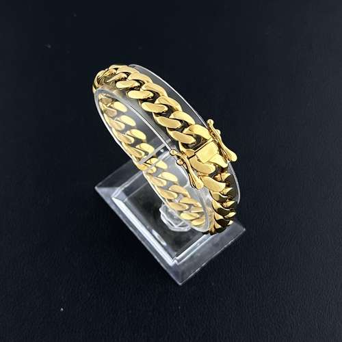 One piece 18K Gold plated Cuban Link Chain Bracelet