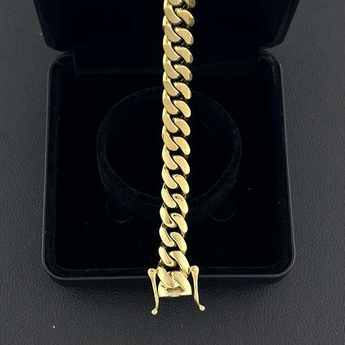 One piece 18K Gold plated Cuban Link Chain Bracelet